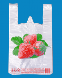 Майка ПНД 30+16х55 Клубника Н белая (1500шт) 25мкр