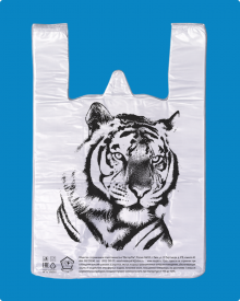 Майка ПНД 40+20х68 Тигр белая (1000 шт) 18 мкр