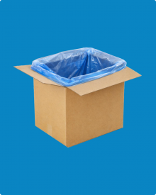 Пакет-вкладыш ПНД 500+200х650 (2000шт) Синий 7мкм