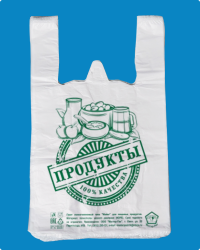 Майка ПНД 30+16х55 Продукты белая (1500 шт) 20 мкр