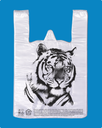 Майка ПНД 40+20х68 Тигр белая (1000 шт) 18 мкр